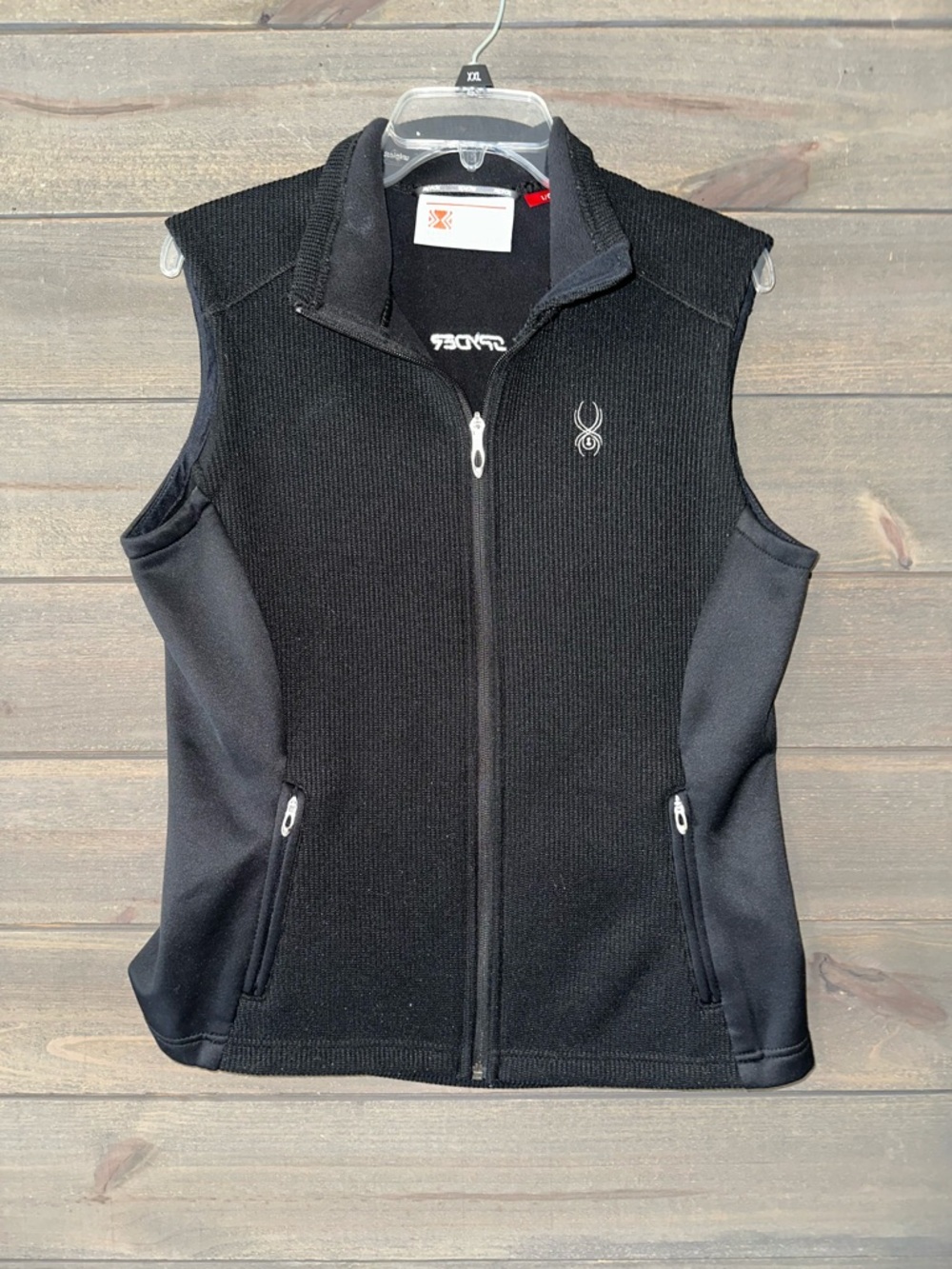 Spyder Black Core Sweater with Red Logo Accent